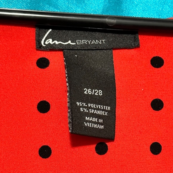 Lane Bryant Red and Black Polka Dot Dress Sz. 26/28 - Picture 4 of 7